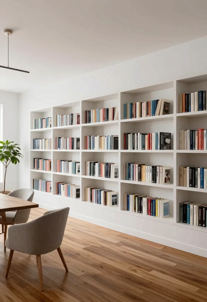 15 Stunning Home Library Design Ideas That'll Make You Want to Read All Day! 3 15 Stunning Home Library Design Ideas That'll Make You Want to Read All Day! - 2. Minimalist Wonder 1