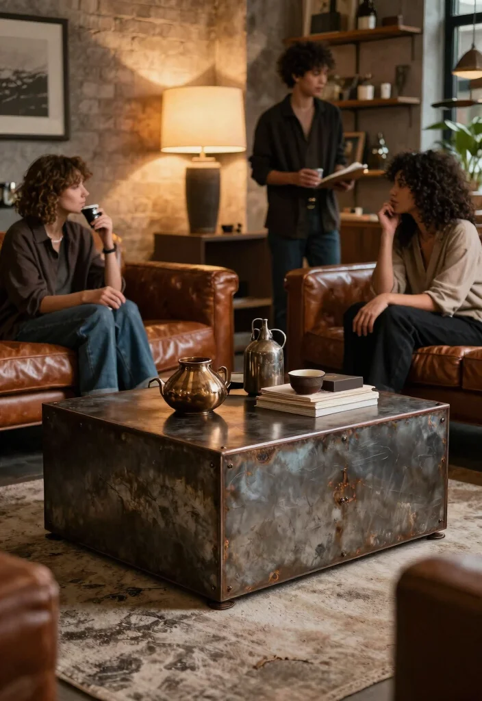 15 Stunning Metal Center Tables That Will Transform Your Living Room Into a Chic Haven! - 2. Industrial Inspiration 1