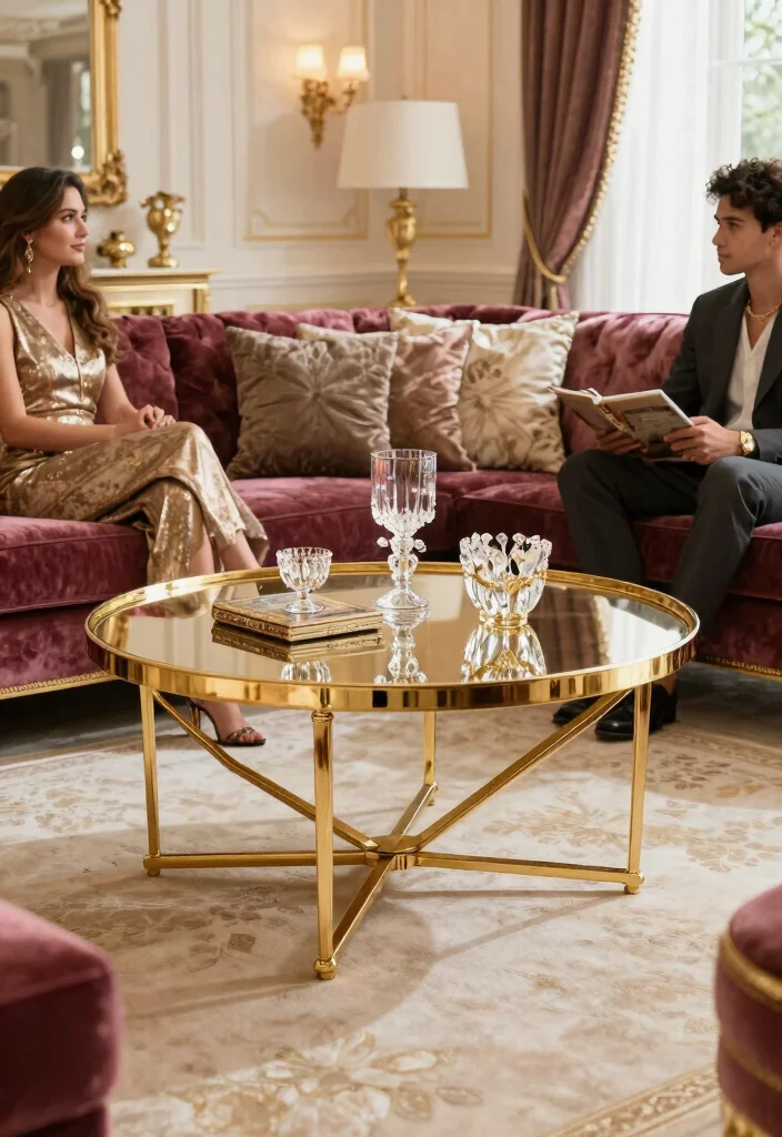 15 Stunning Metal Center Tables That Will Transform Your Living Room Into a Chic Haven! - 6. Luxurious Gold Touch 1