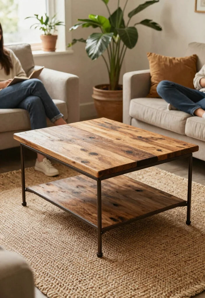 15 Stunning Metal Center Tables That Will Transform Your Living Room Into a Chic Haven! - 7. Rustic Metal Beauty 1