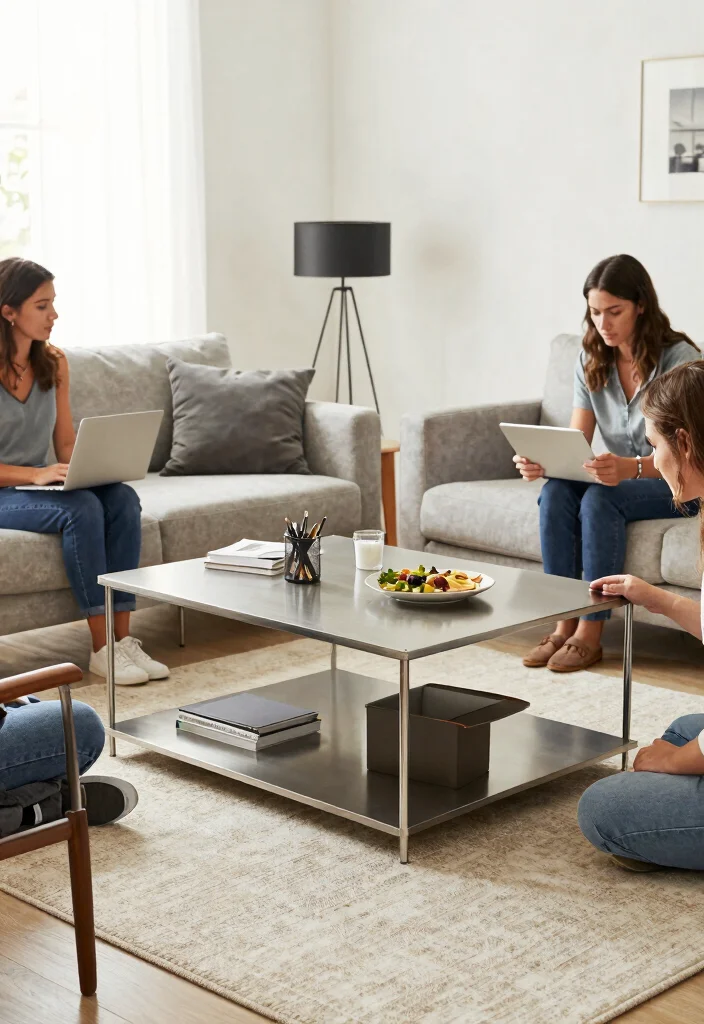 15 Stunning Metal Center Tables That Will Transform Your Living Room Into a Chic Haven! - 8. Multi-functional Marvels 1