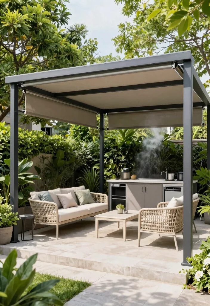 15 Stunning Metal Pergola Patio Ideas That Will Transform Your Backyard Forever! - 10. Summer Shade Haven 1