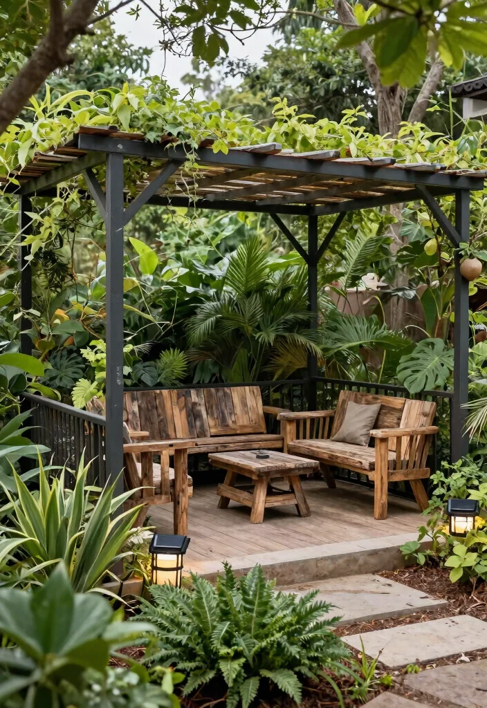 15 Stunning Metal Pergola Patio Ideas That Will Transform Your Backyard Forever! - 15. Eco-Friendly Design 1