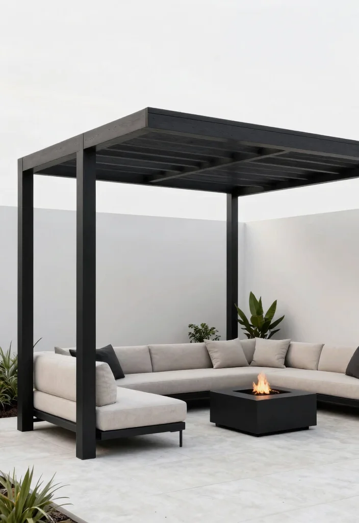 15 Stunning Metal Pergola Patio Ideas That Will Transform Your Backyard Forever! - 4. Modern Minimalism 1