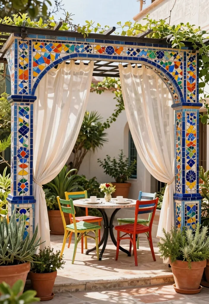 15 Stunning Metal Pergola Patio Ideas That Will Transform Your Backyard Forever! - 5. Mediterranean Oasis 1