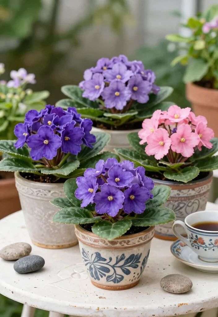 15 Stunning Outdoor Foliage Plants for Pots That Will Transform Your Space! - 12. African Violet (Saintpaulia) 1