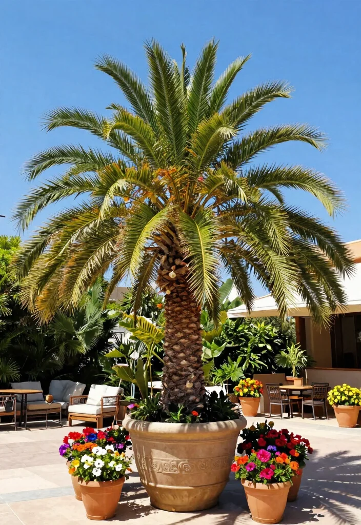 15 Stunning Outdoor Foliage Plants for Pots That Will Transform Your Space! - 15. Canary Island Date Palm (Phoenix canariensis) 1