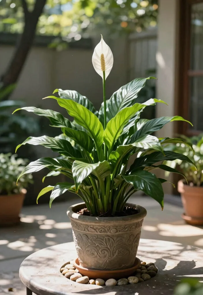 15 Stunning Outdoor Foliage Plants for Pots That Will Transform Your Space! - 4. Peace Lily (Spathiphyllum) 1