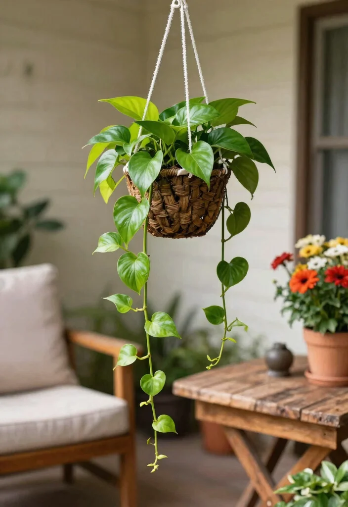 15 Stunning Outdoor Foliage Plants for Pots That Will Transform Your Space! - 5. Pothos (Epipremnum aureum) 1