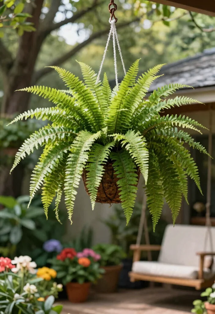 15 Stunning Outdoor Foliage Plants for Pots That Will Transform Your Space! - 7. Boston Fern (Nephrolepis exaltata) 1