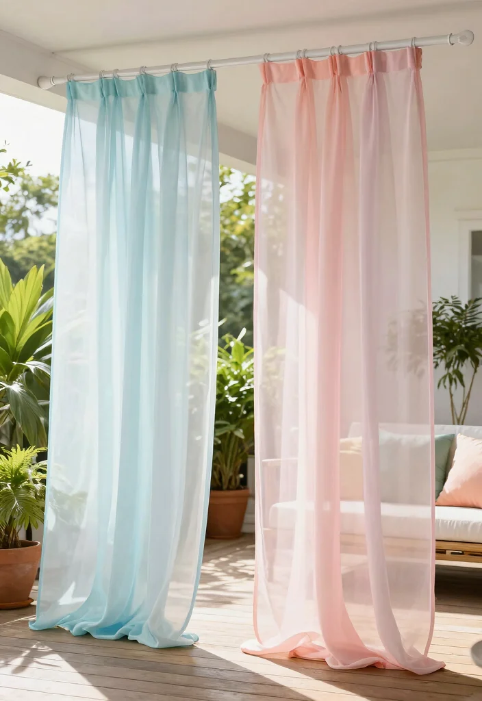 15+ Stunning Patio Door Curtain Ideas That Will Transform Your Outdoor Space (You Won't Believe #9!) 2 15+ Stunning Patio Door Curtain Ideas That Will Transform Your Outdoor Space (You Won't Believe #9!) - 1. Bright and Breezy Sheers 1