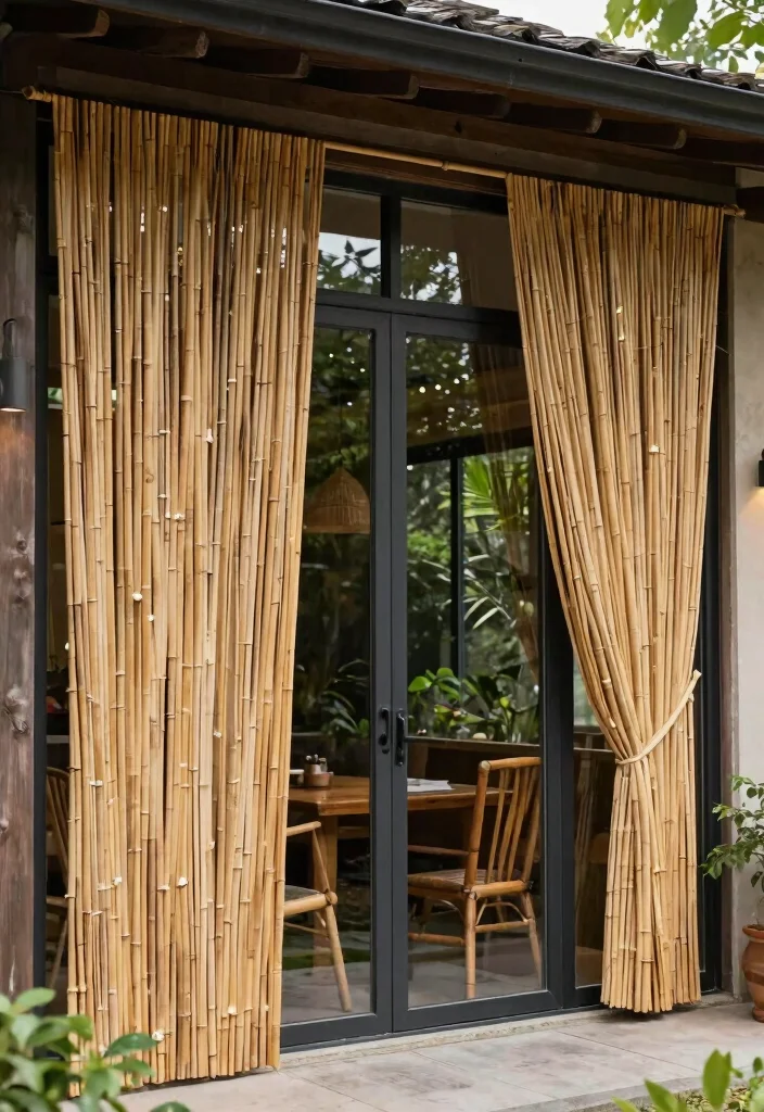15+ Stunning Patio Door Curtain Ideas That Will Transform Your Outdoor Space (You Won't Believe #9!) 58 15+ Stunning Patio Door Curtain Ideas That Will Transform Your Outdoor Space (You Won't Believe #9!) - 15. Eco-Friendly Bamboo Varieties 1