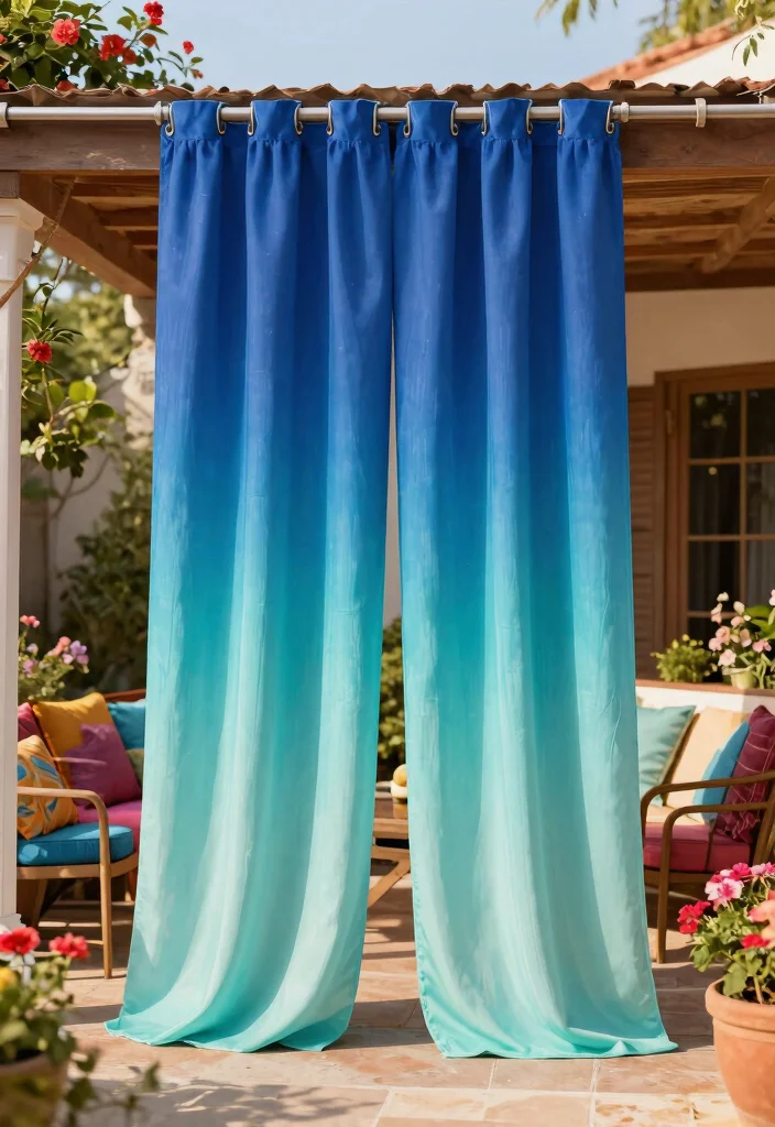 15+ Stunning Patio Door Curtain Ideas That Will Transform Your Outdoor Space (You Won't Believe #9!) 28 15+ Stunning Patio Door Curtain Ideas That Will Transform Your Outdoor Space (You Won't Believe #9!) - 7. Colorful Ombre Effects 1