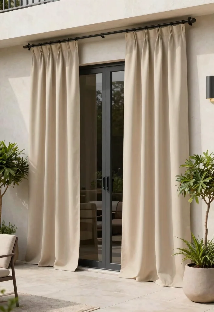15+ Stunning Patio Door Curtain Ideas That Will Transform Your Outdoor Space (You Won't Believe #9!) 32 15+ Stunning Patio Door Curtain Ideas That Will Transform Your Outdoor Space (You Won't Believe #9!) - 9. Minimalist Solid Colors 1