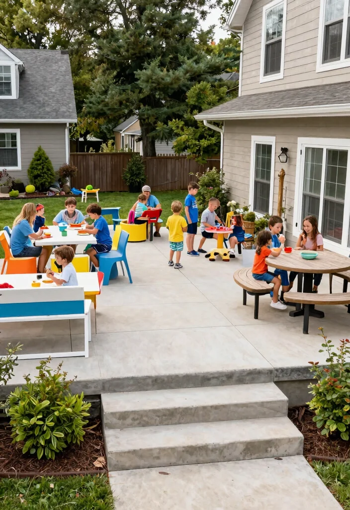 15+ Stunning Raised Patio Ideas With Steps for Style (You'll Want to Copy #7!) - 13. Family-Friendly Fun Patio 1