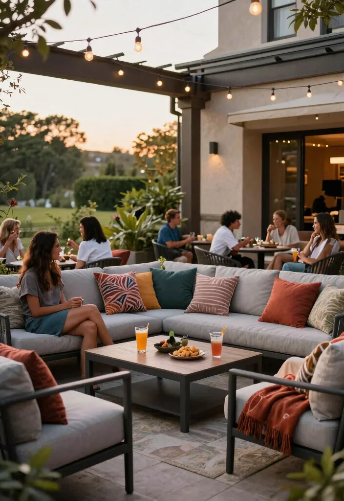 15+ Stunning Raised Patio Ideas With Steps for Style (You'll Want to Copy #7!) - 6. Chic Outdoor Lounge 1