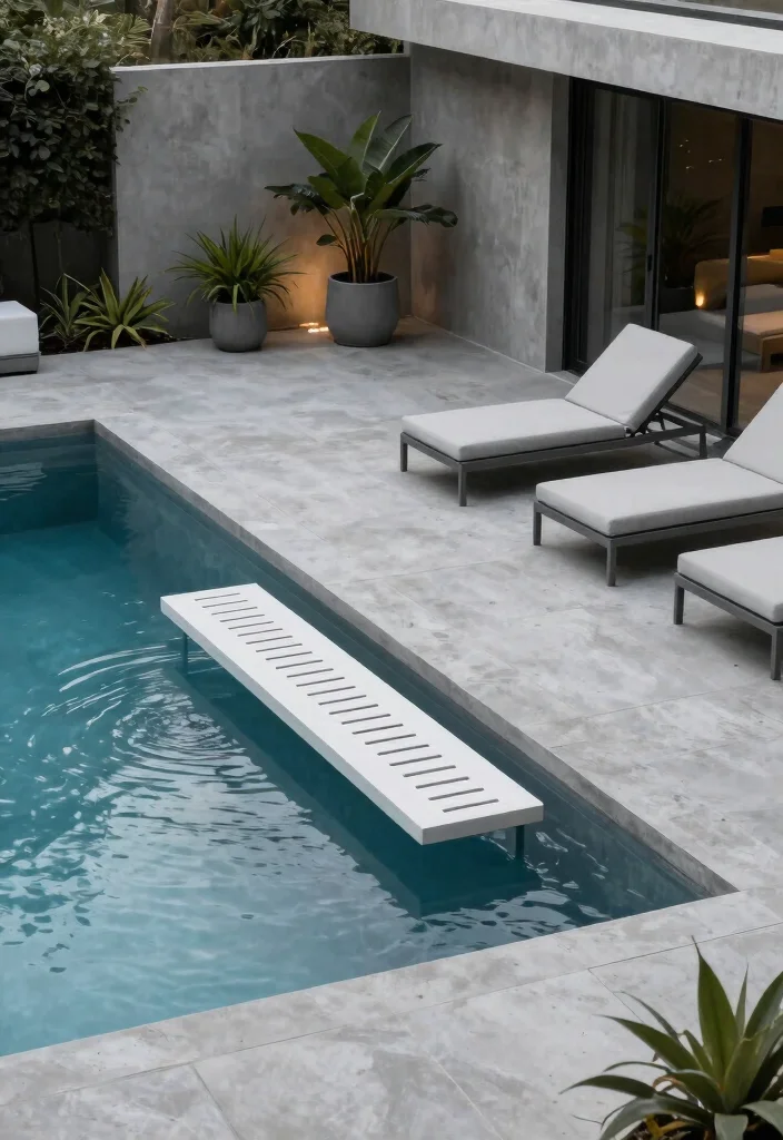 15 Stunning Rectangle Pool with Spa Sun Shelf Ideas That Will Transform Your Backyard! - 4. Modern Minimalist Rectangle Pool with Spa 1