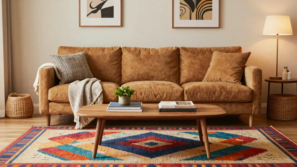 15 Stunning Rug Colors That Will Make Your Camel Couch Pop (You Won't Believe #9!)