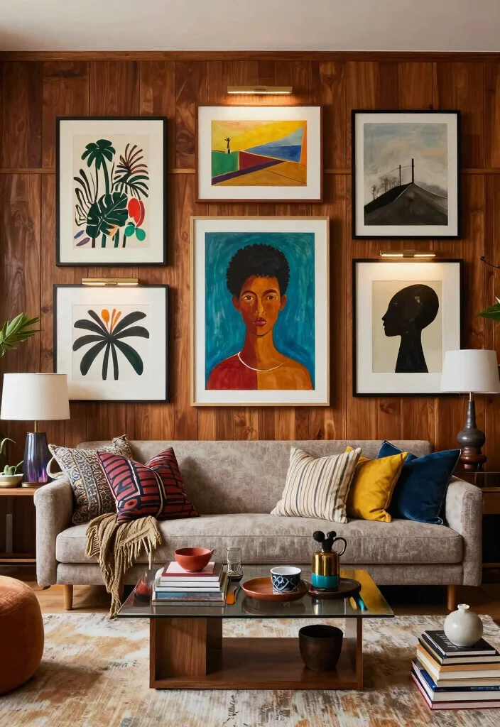 15 Super Cool Living Rooms With Wood Paneling That'll Make You Want to Redecorate! 70 15 Super Cool Living Rooms With Wood Paneling That'll Make You Want to Redecorate! - 15. Artistic Haven 1