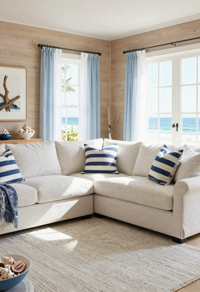 15 Super Cool Living Rooms With Wood Paneling That'll Make You Want to Redecorate! 15 15 Super Cool Living Rooms With Wood Paneling That'll Make You Want to Redecorate! - 4. Coastal Chic 1