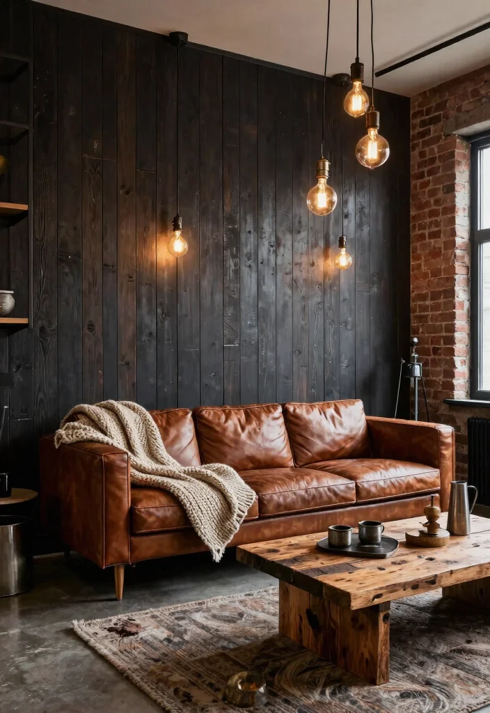 15 Super Cool Living Rooms With Wood Paneling That'll Make You Want to Redecorate! 27 15 Super Cool Living Rooms With Wood Paneling That'll Make You Want to Redecorate! - 6. Industrial Edge 1