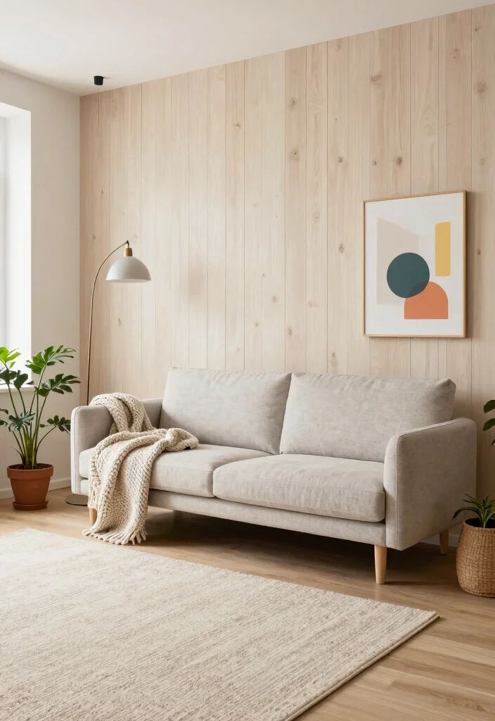 15 Super Cool Living Rooms With Wood Paneling That'll Make You Want to Redecorate! 41 15 Super Cool Living Rooms With Wood Paneling That'll Make You Want to Redecorate! - 8. Scandinavian Serenity 1