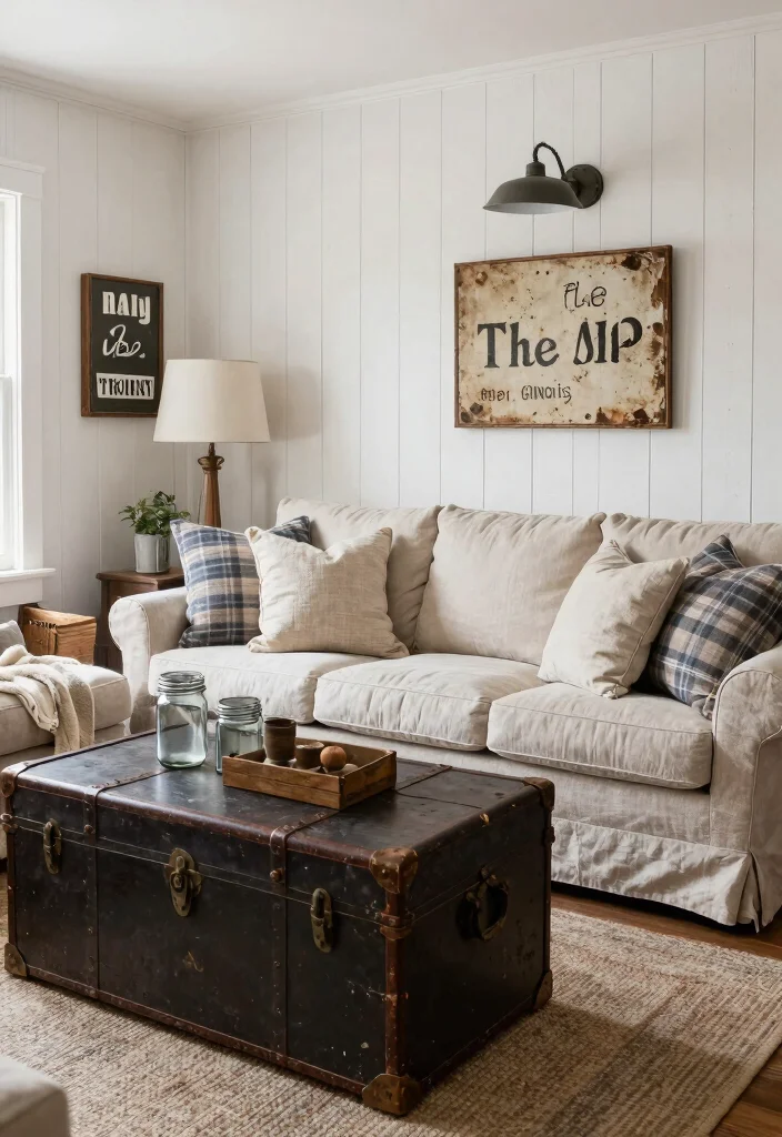 15 Super Cool Living Rooms With Wood Paneling That'll Make You Want to Redecorate! 42 15 Super Cool Living Rooms With Wood Paneling That'll Make You Want to Redecorate! - 9. Farmhouse Fresh 1