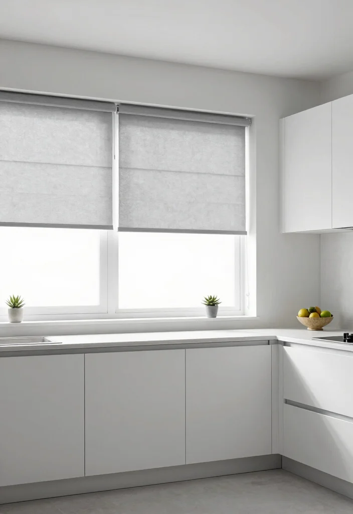 15 Trendy Kitchen Curtain Ideas You Didn't Know You Needed (Your Windows Will Thank You!) 5 15 Trendy Kitchen Curtain Ideas You Didn't Know You Needed (Your Windows Will Thank You!) - 4. Minimalist Magic: Clean Lines and Neutrals 1
