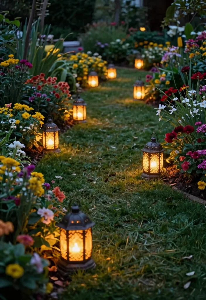 20 Affordable Outdoor Planter Lighting Ideas That Will Transform Your Garden for Under $50! - 11. Ground Lanterns 1