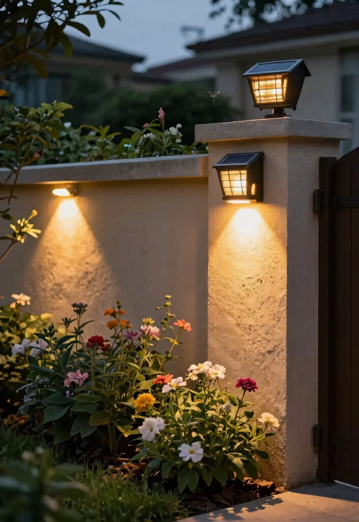 20 Affordable Outdoor Planter Lighting Ideas That Will Transform Your Garden for Under $50! - 13. Solar-Powered Wall Sconces 1