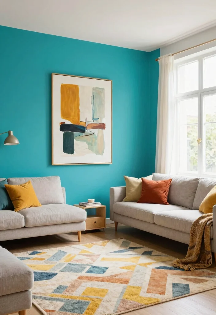 Unlock Your Happiness: 10 Mind-Blowing Dopamine Decor Ideas for Your Living Room! - 1. The Power of Colorful Accent Walls 1