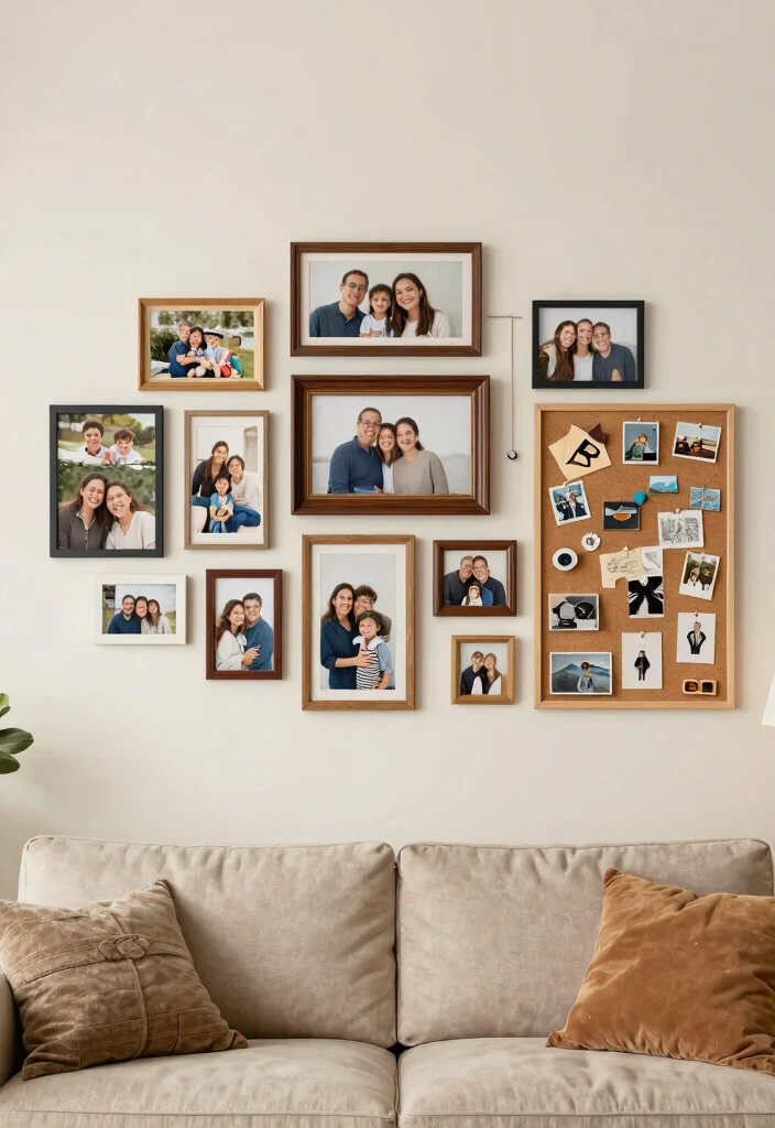 Unlock Your Happiness: 10 Mind-Blowing Dopamine Decor Ideas for Your Living Room! - 9. Family Memories on Display 1