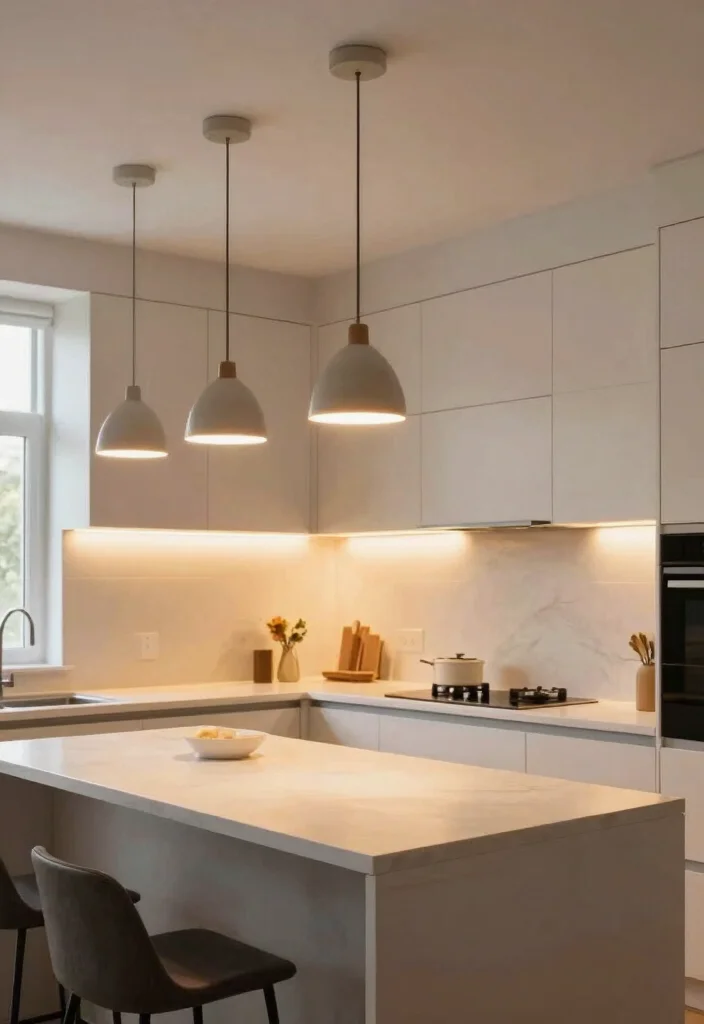 15 Best Modern Open Kitchen Designs for Small Spaces That Will Leave You Breathless! - 15. Layered Lighting Designs 1