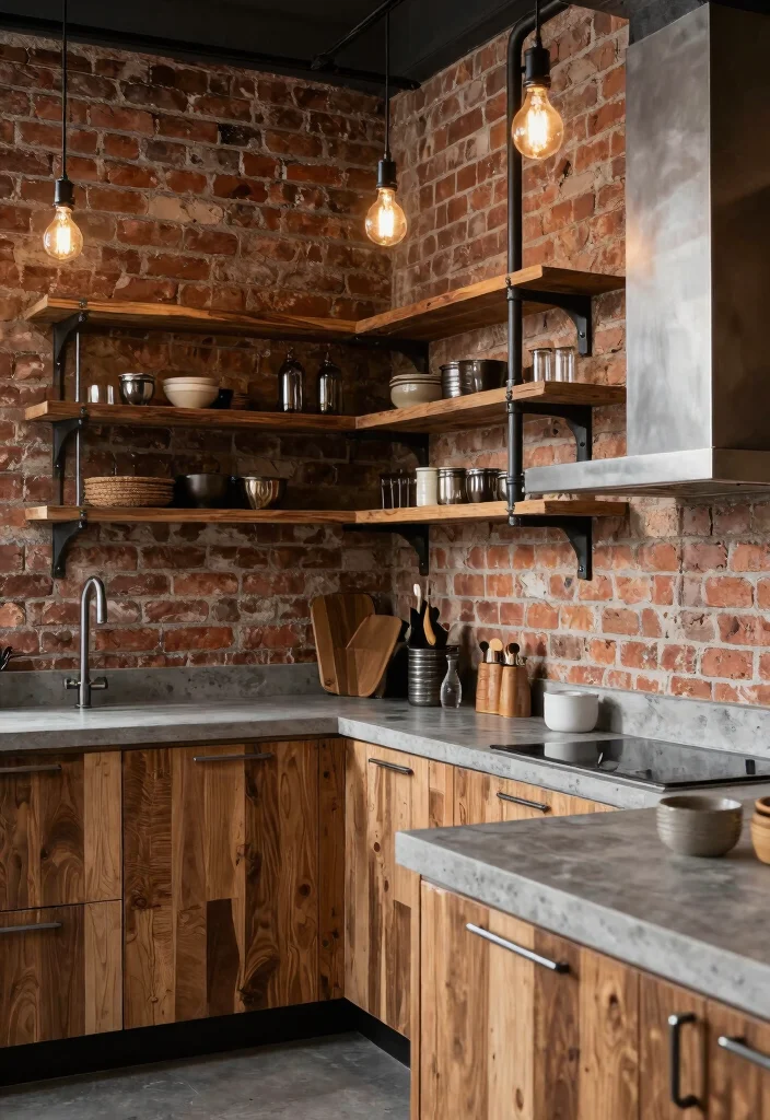 15 Best Modern Open Kitchen Designs for Small Spaces That Will Leave You Breathless! - 2. Industrial Chic Charm 1