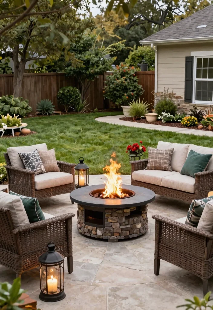 15+ Stunning Front Yard Fire Pit Ideas for Cozy Spaces (You'll Want #8 in Your Backyard!) - 12. Fire Pit with Customizable Surrounds 1