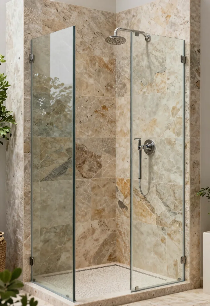 15+ Stunning Walk-in Shower Tile Ideas That'll Leave You Speechless 15 15+ Stunning Walk-in Shower Tile Ideas That'll Leave You Speechless - 4. Calming Natural Stone 1