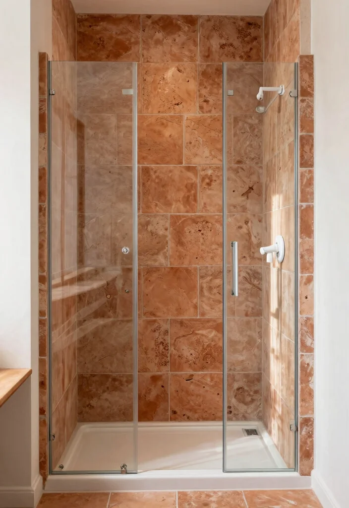 15+ Stunning Walk-in Shower Tile Ideas That'll Leave You Speechless 16 15+ Stunning Walk-in Shower Tile Ideas That'll Leave You Speechless - 5. Terracotta Tiles 1