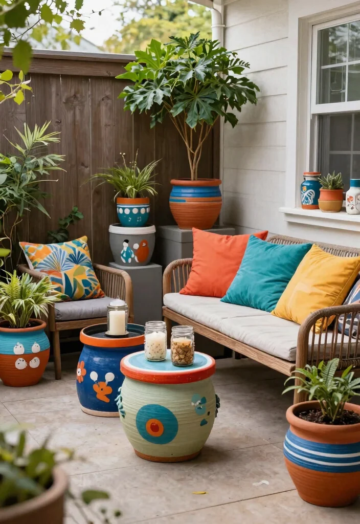 15+ Stylish Apartment Patio Decorating Ideas for Small Spaces That’ll Make You Want to Chill Outside! - 15. Personalize Your Space with DIY Decor 1