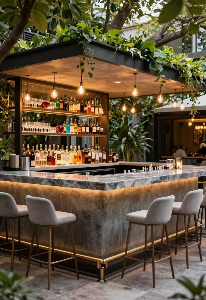 15 Stylish Patio Extension Ideas to Elevate Your Outdoor Living Space - 10. Glamorous Outdoor Bar 1