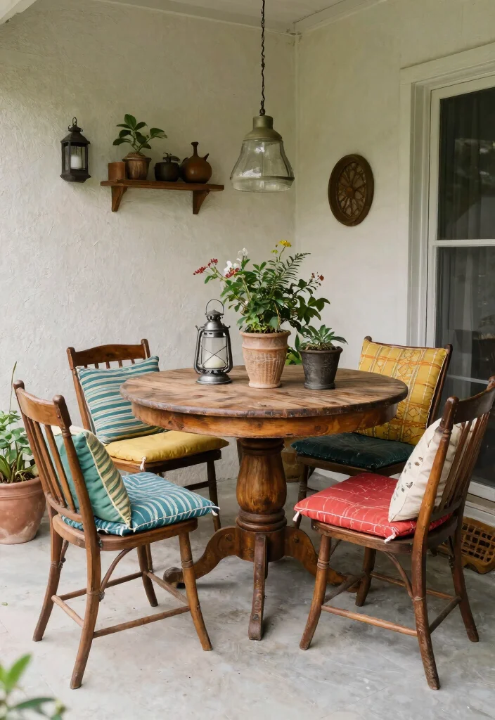 15 Stylish Patio Extension Ideas to Elevate Your Outdoor Living Space - 14. Vintage Finds and Thrifted Charm 1