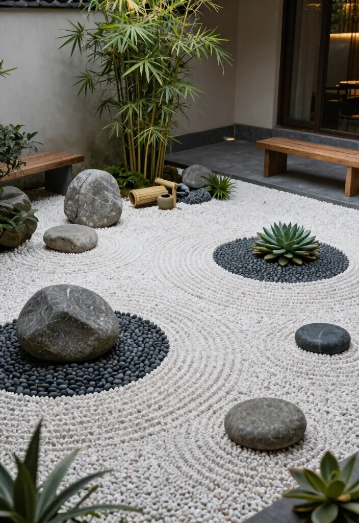 15 Stylish Patio Extension Ideas to Elevate Your Outdoor Living Space - 15. Minimalist Zen Garden 1