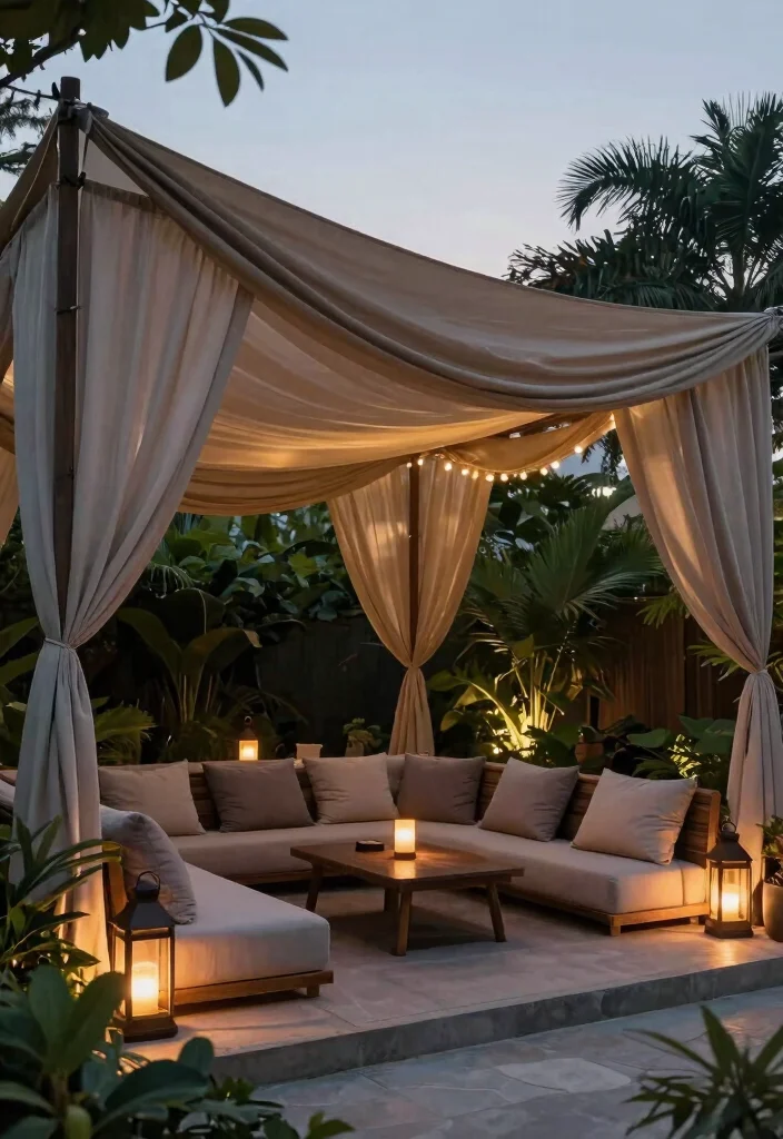 15 Stylish Patio Extension Ideas to Elevate Your Outdoor Living Space - 7. Elegant Canopy Oasis 1