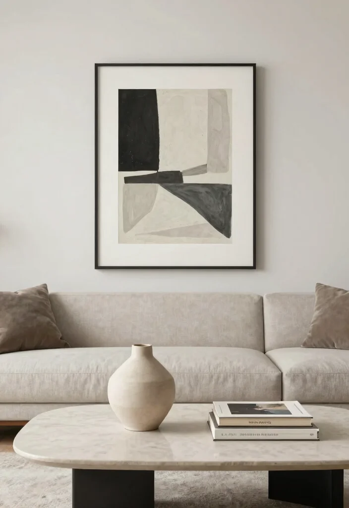 15 Unique Small Minimalist Neutral Living Room Ideas That'll Transform Your Space! - 13. Feature Minimalist Decor Accents 1