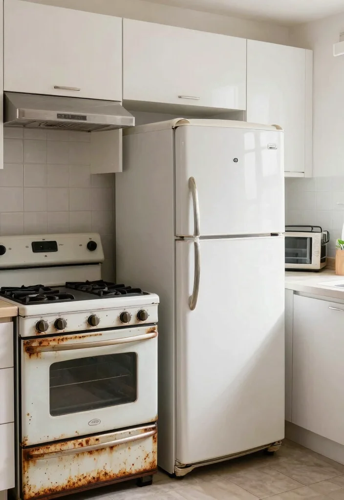 10 Things Interior Designers Hate in a Kitchen (And What to Do Instead) 13 10 Things Interior Designers Hate in a Kitchen - 2. Outdated Appliances 1