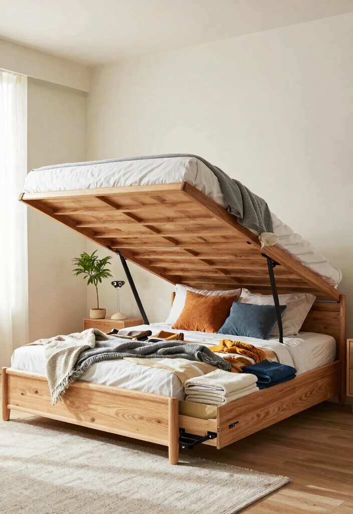 15 Best Apartment-Friendly Storage Beds That Maximize Every Square Inch! 2 15 Apartment-Friendly Storage Beds That Maximize Every Square Inch! - 1. Chic Lift-Up Storage Beds 1