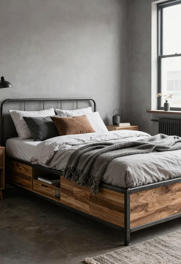 15 Best Apartment-Friendly Storage Beds That Maximize Every Square Inch! 27 15 Apartment-Friendly Storage Beds That Maximize Every Square Inch! - 6. Industrial-Style Storage Beds 1