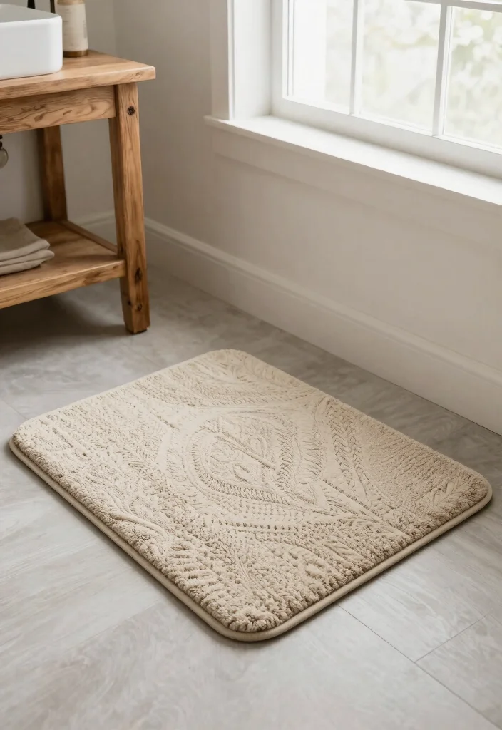 15 Best Bath Mats That Look Expensive But Are Budget-Friendly! 43 15 Best Bath Mats That Look Expensive But Are Budget-Friendly! - 10. Farmhouse Chic Mat 1