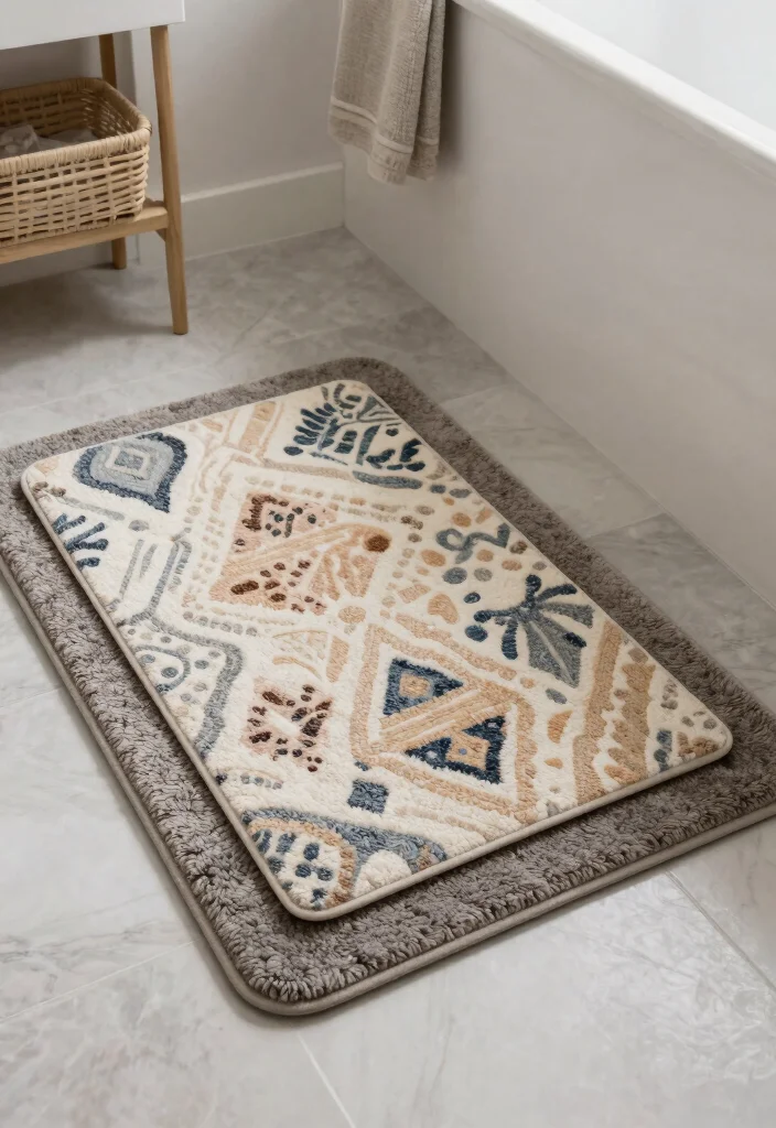 15 Best Bath Mats That Look Expensive But Are Budget-Friendly! 69 15 Best Bath Mats That Look Expensive But Are Budget-Friendly! - 14. Layered Look 1