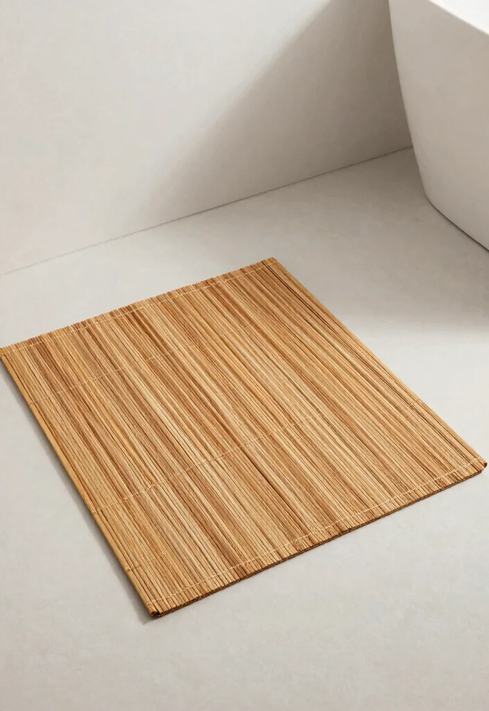 15 Best Bath Mats That Look Expensive But Are Budget-Friendly! 31 15 Best Bath Mats That Look Expensive But Are Budget-Friendly! - 8. Textured Bamboo Mat 1