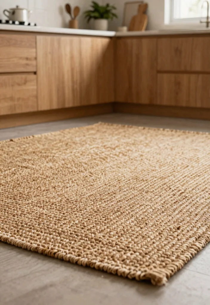 15 Best Kitchen Rugs That Are Both Stylish and Durable (You’ll Love #12!) - 1. Classic Jute Kitchen Rug 1